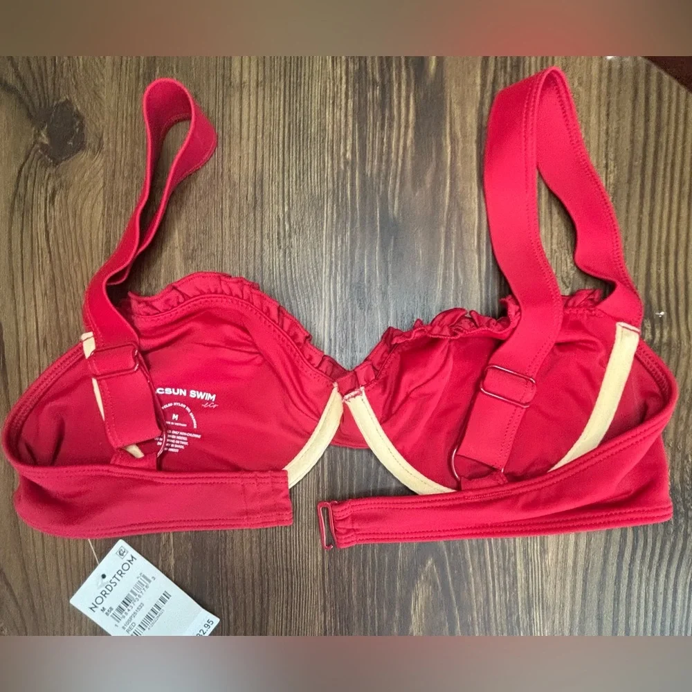 NWT PacSun Red Ruffled Bikini Set Size M - Picture 5 of 5